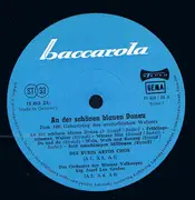 LP - Johann Strauss Jr. - An Der Schönen Blauen Donau   Zum 100. Geburtstag Des Unsterblichen Walzers