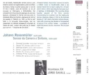 CD - Rosenmüller - Sonate Da Camera E Sinfonie 1654-1682 - Digipak
