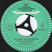 7inch Vinyl Single - Goethe - Aus Goethe's Faust · Erster Teil
