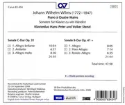 CD - Johann Wilhelm Wilms - Piano à Quatre Mains