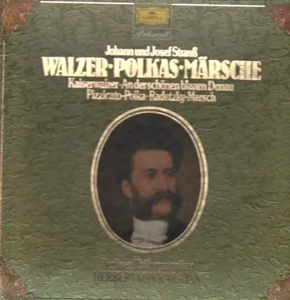 Johann und Josef Strauß - Walzer, Polkas, Märsche,, Berliner Philh, Karajan