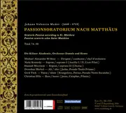 CD - Johann Valentin Meder - Passionsoratorium Nach Matthäus - Oratorio Passion According To St. Matthew - Passion-Oratorio Selon Saint Matthieu - Digipak