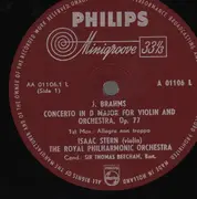 LP - Johannes Brahms / Isaac Stern , Sir Thomas Beecham , The Royal Philharmonic Orchestra - Concerto In D Major For Violin And Orchestra, Op. 77