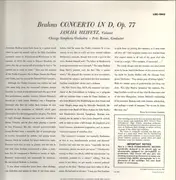 LP - Johannes Brahms - Jascha Heifetz / Reiner - Violin Concerto - 180gr, shaded dog label