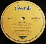 LP - Johannes Bach / Johann Christoph Bach / Johann Ludwig Bach / Johann Christoph Friedrich Bach / Joha - Motetten Der Verwandten Johann Sebastian Bachs Und Seiner Schüler