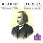 CD - Brahms / Domus Quartett - Piano Quartet No. 1 In G Minor, Op. 25 / Piano Quartet No. 3 In C Minor, Op. 60