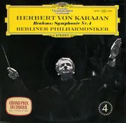 LP - Johannes Brahms - Herbert von Karajan , Berliner Philharmoniker - Symphonie Nr. 4 e-moll op. 98 - tulip rim