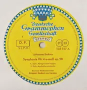 LP - Johannes Brahms - Herbert von Karajan , Berliner Philharmoniker - Symphonie Nr. 4 e-moll op. 98 - tulip rim