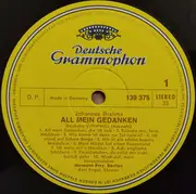 LP - Johannes Brahms - All Mein Gedanken (Deutsche Volkslieder Von Johannes Brahms)