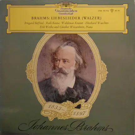 Johannes Brahms - Irmgard Seefried , Raili Kostia , Waldemar Kmentt , Eberhard Wächter , Erik Werba - Liebeslieder (Walzer)