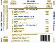 CD - Brahms - Cello Sonatas No. 1, Op. 38 · No. 2, Op. 99 / Cello Sonata, Op. 78 (Transcribed From Violin Sonata No. 1, Op. 78)