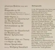 LP - Brahms - Altrhapsodie / Schicksalslied