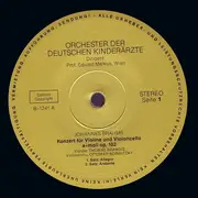 LP - Brahms / Mozart - Konzert für Violine und Violoncello / Ouverture zur Oper Titus; Kirchensonate; Laudate Dominum
