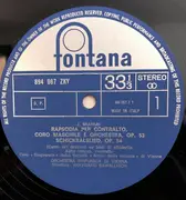 LP - Johannes Brahms - Variazioni Su Un Tema Di Haydn - Rapsodia Per Contralto - Schicksalslied