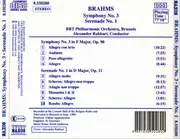 CD - Johannes Brahms , Alexander Rahbari , Belgian Radio And Television Philharmonic Orchestra - Symphony No. 3 / Serenade No. 1