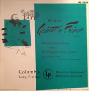 LP - Johannes Brahms - Quintet In F Minor Op. 34 - Mono