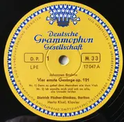 10'' - Johannes Brahms , Dietrich Fischer-Dieskau , Hertha Klust - Vier Ernste Gesänge Op.121 - Gatefold