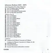 CD - Johannes Brahms , Idil Biret - Waltzes Op, 39 • Cadenzas • Four Song Transcriptions From 'Die Schöne Magelone'