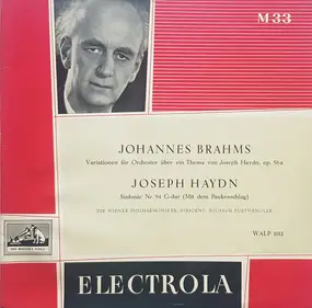 Johannes Brahms - Variationen Für Orchester Über Ein Thema Von Haydn, Op. 56a / Sinfonie Nr. 94 G-Dur (Mit Dem Pauken