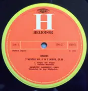 LP - Johannes Brahms , Ludwig van Beethoven , Orchestre Des Concerts Lamoureux , Igor Markevitch - Symphony No. 4 in E minor, Op. 98, Overture 'Zur Namensfeier', Op. 115