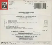 CD - Brahms - Symphonie No. 2 / Alto Rhapsody = Alt-Rhapsodie = Rapsodie Pour Contralto