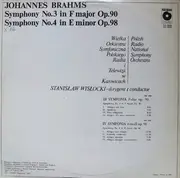 Double LP - Johannes Brahms , Polish National Radio Symphony Orchestra , Stanislaw Wislocki - Symphonies 3 & 4 - Gatefold