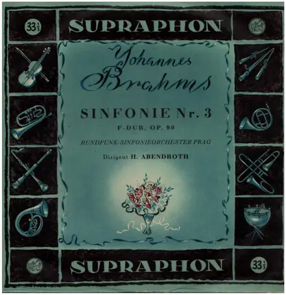 Johannes Brahms , Prague Radio Symphony Orchestra Conductor Hermann Abendroth - Symphony No. 3