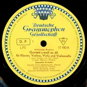 10'' - Johannes Brahms , Quartetto Di Roma - Klavierquartett C-Moll Op. 60