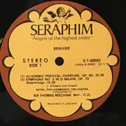 LP - Brahms - Symphony No. 2 In D / Academic Festival Overture
