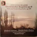 Double LP - Brahms - Ein Deutsches Requiem Op. 45 Für Soli, Chor Und Orchester - Fest- Und Gedenksprüche Op. 109 Für Achtstimmigen Chor