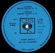 LP - Johannes Brahms / Robert Schumann - Serenade No. 2 / Manfred Overture; Genoveva Overture