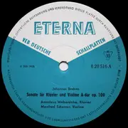 LP - Brahms - Sonate Für Klavier Und Violine A-dur Op. 100 / Trio Für Klavier, Violine Und Waldhorn Es-dur Op. 40