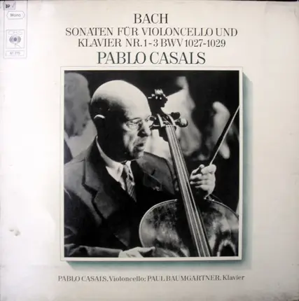 Bach - Sonaten Für Violoncello Und Klavier Nr. 1-3 BWV 1027-1029