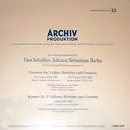 LP - Bach - 'Das Schaffen Johann Sebastian Bachs' Serie K: Instrumentalkonzerte