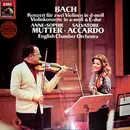 LP - Bach / Mutter - Accardo - Bach: Concerto For Two Violins In D Minor/Violin Concertos In A Minor & E Major - gatefold