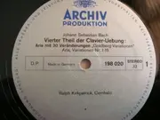 LP - Bach - 'Goldberg-Variationen' Vierter Theil Der Clavier-Uebung - gatefold, sewed sleeve, silver labels