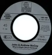 7inch Vinyl Single - John McCoy , Andrew McCoy - What A Night