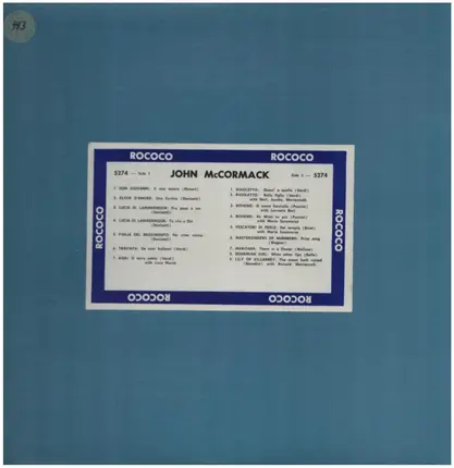 John McCormack - Recitals