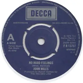 John Miles - No Hard Feelings / Nice Man Jack