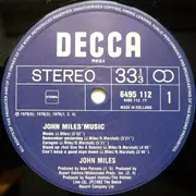 LP - John Miles - John Miles' Music