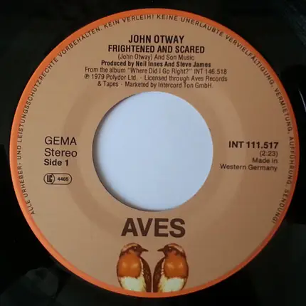 John Otway - Frightened And Scared
