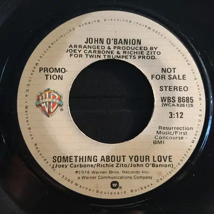 John O'Banion - Something About Your Love