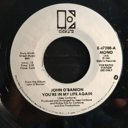 John O'Banion - You're In My Life Again