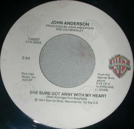 John Anderson - She Sure Got Away With My Heart / Lonely Is Another State
