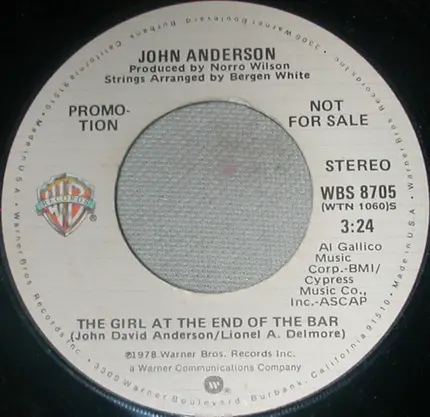 John Anderson - The Girl At The End Of The Bar
