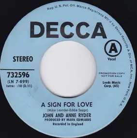 John & Anne Ryder - A Sign For Love / Love Is