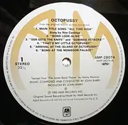 LP - John Barry - 007／オクトパシー = Octopussy (Original Motion Picture Soundtrack) - +OBI, Insert