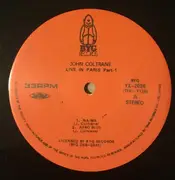 LP - John Coltrane - Live In Paris Part 1
