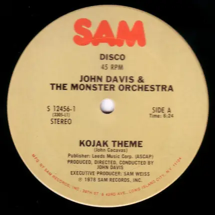 John Davis & The Monster Orchestra - Kojak Theme / Whatever Happened To (Me And You)