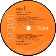 LP - John Denver - Live In London